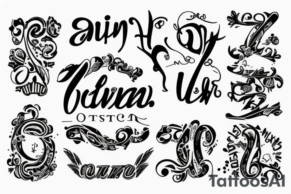 Thick text saying the letters: OL tattoo idea