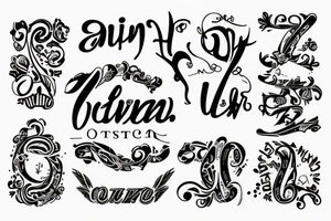 Thick text saying the letters: OL tattoo idea