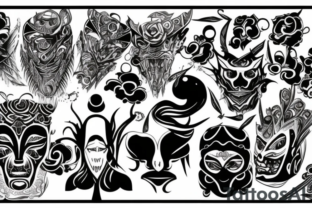 hiden mask tattoo idea