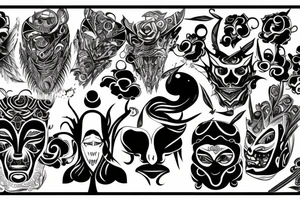 hiden mask tattoo idea