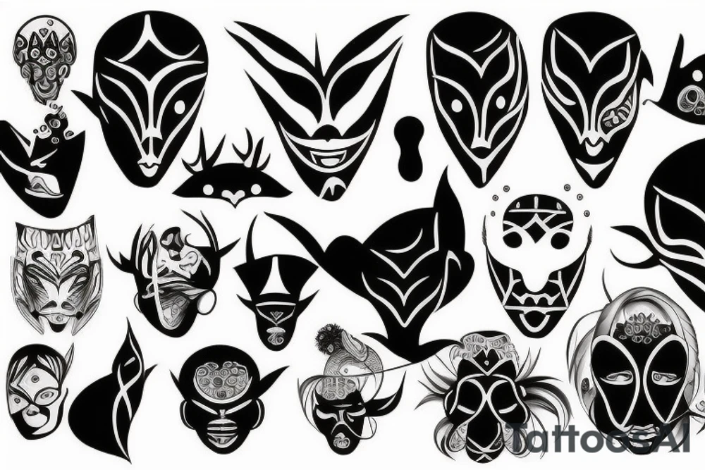 hiden mask tattoo idea
