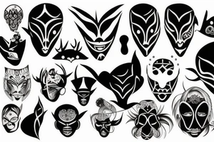 hiden mask tattoo idea
