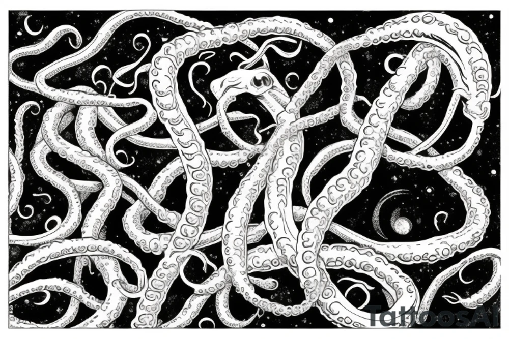 Tentacles reaching out of a rip in space. tattoo idea Tentacles reaching out of a rip in space. tattoo idea