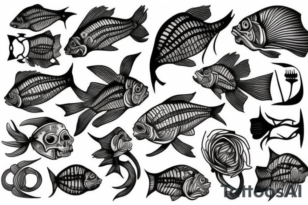 Fish Skeleton tattoo idea