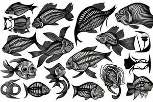 Fish Skeleton tattoo idea