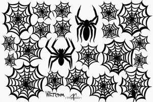 spider web with venom kind of webs tattoo idea