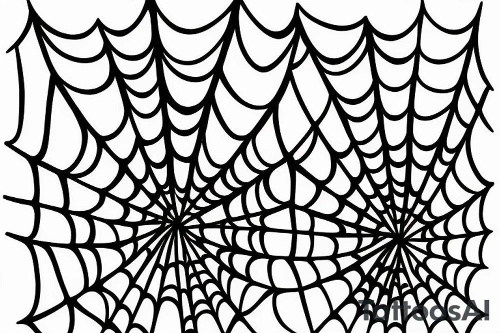 spider web with the style of web from venom from the spiderman movie tattoo idea
