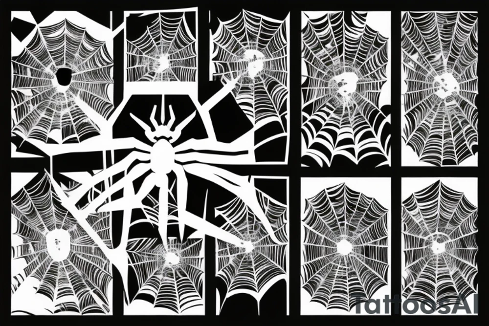 spider web with the style of web from venom from the spiderman movie tattoo idea