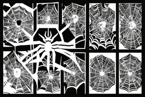 spider web with the style of web from venom from the spiderman movie tattoo idea