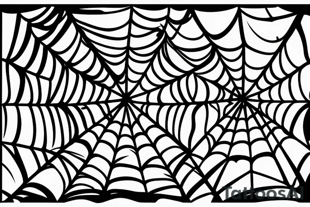 spider web with the style of web from venom from the spiderman movie tattoo idea
