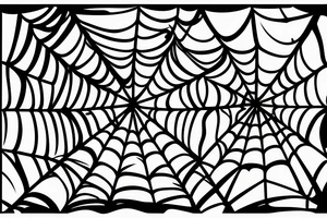 spider web with the style of web from venom from the spiderman movie tattoo idea