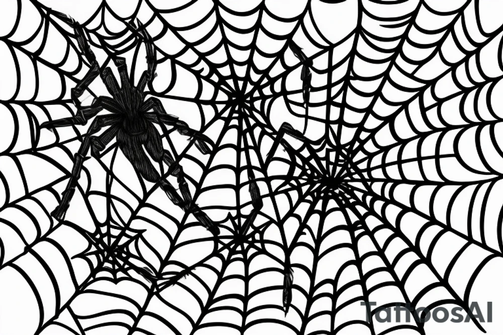 spider web with the style of web from venom from the spiderman movie tattoo idea
