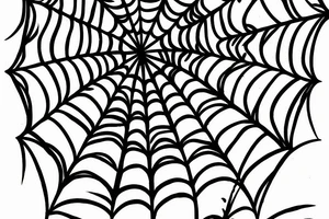 spider web with the style of web from venom from the spiderman movie tattoo idea