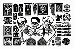 Skeleton holding a bong tattoo idea