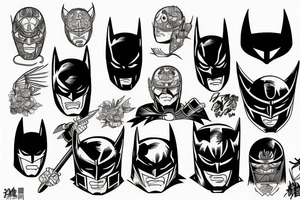 Japanese warrior Batman tattoo idea
