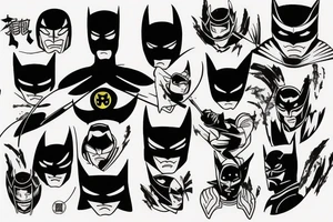 Japanese warrior Batman tattoo idea