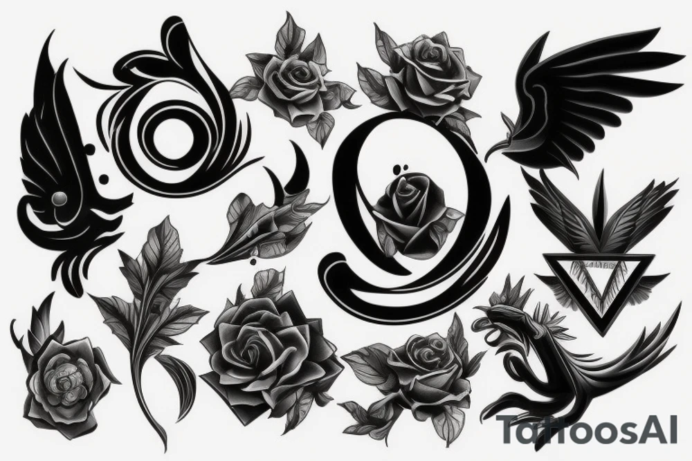 3d art and symbolism tattoo idea