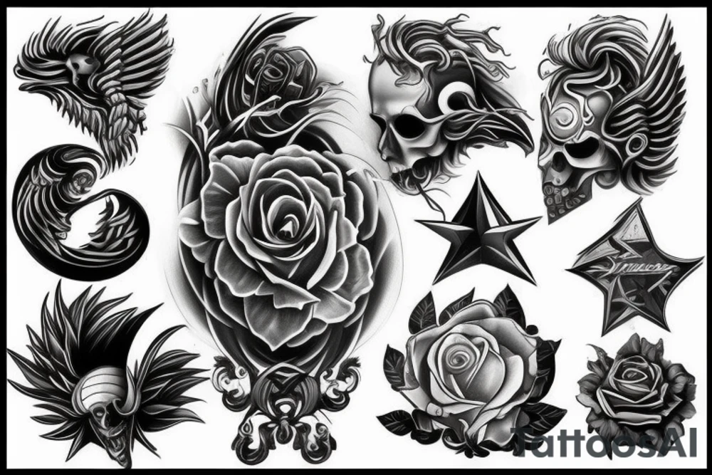 3d art and symbolism tattoo idea