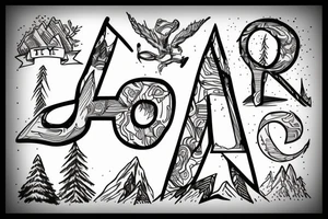 Mountains with the letter Y in them tattoo idea