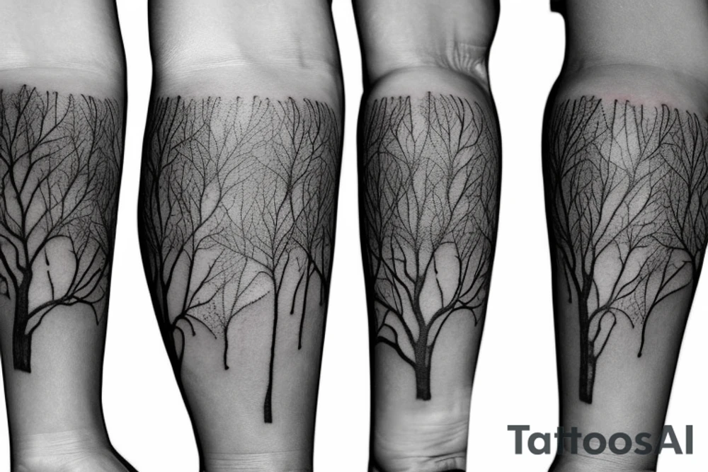 Tree sleeve tattoo idea