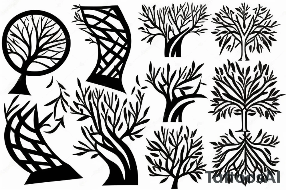 Tree sleeve tattoo idea