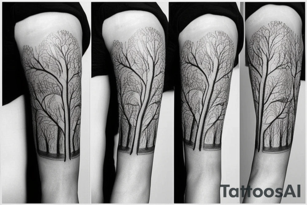 Tree sleeve tattoo idea