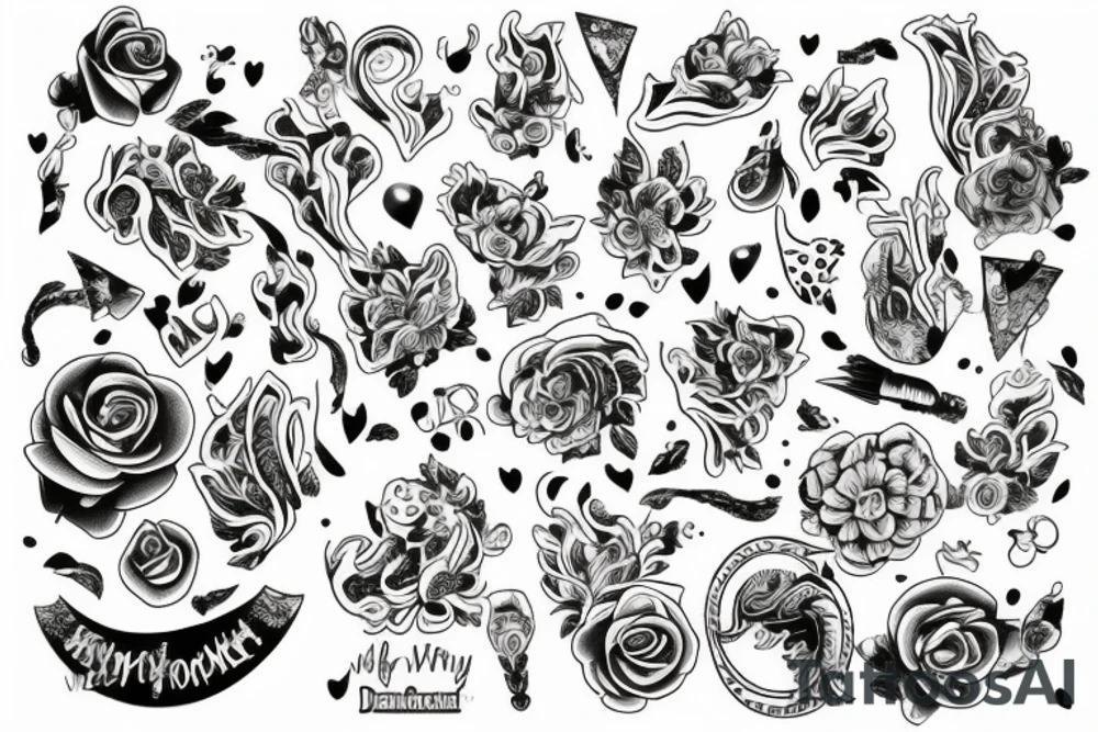 Wiedźmin w kosmosie z jeleniem który ma duże poroże tattoo idea