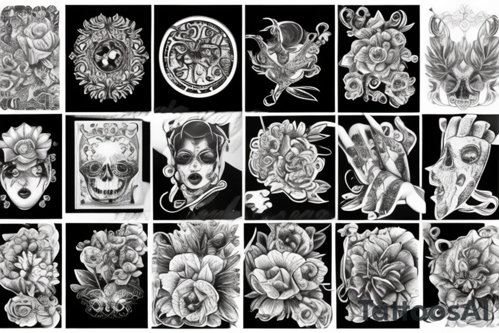 Wiedźmin w kosmosie z jeleniem który ma duże poroże tattoo idea