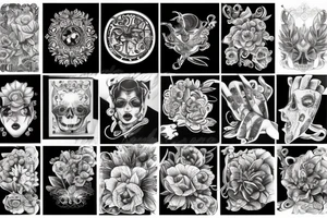 Wiedźmin w kosmosie z jeleniem który ma duże poroże tattoo idea