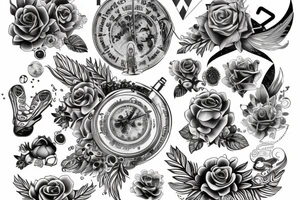 Wiedźmin w kosmosie z jeleniem który ma duże poroże tattoo idea