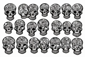 skull with brain out tattoo idea