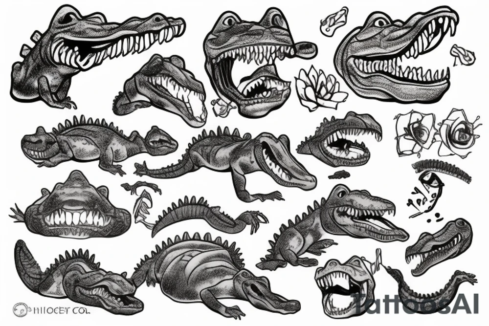 crocodile tattoo idea