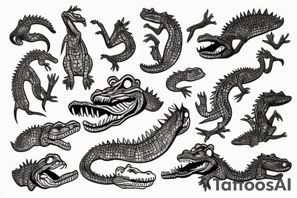 crocodile tattoo idea