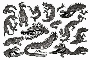 crocodile tattoo idea