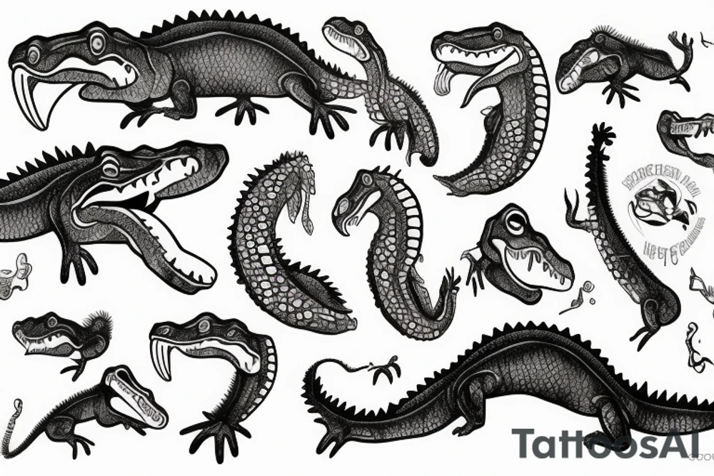 crocodile tattoo idea