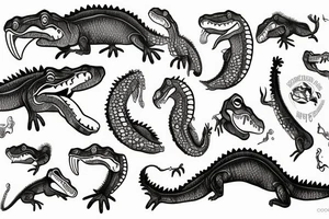 crocodile tattoo idea
