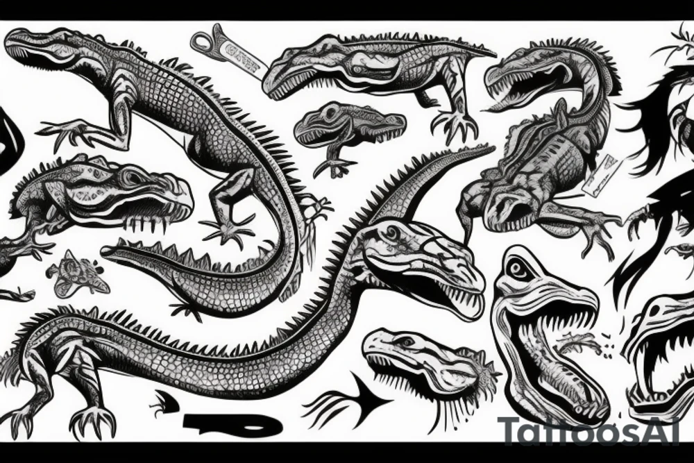 crocodile tattoo idea