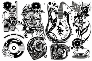techno music tattoo idea