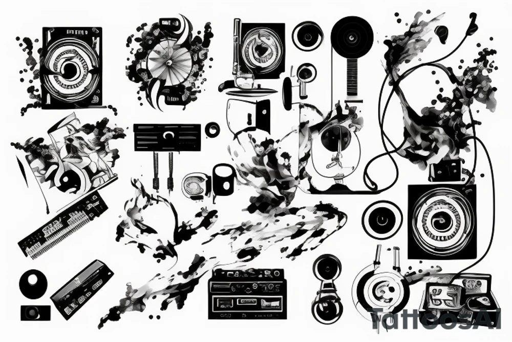 techno music tattoo idea