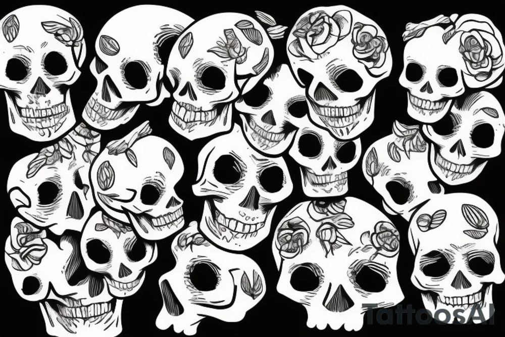 skull with brain out tattoo idea