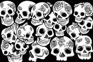 skull with brain out tattoo idea