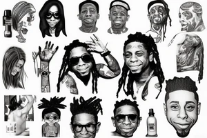 lil wayne in a bath tattoo idea