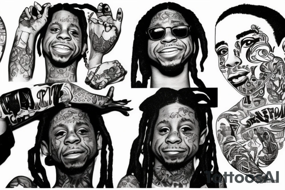 lil wayne in a bath tattoo idea