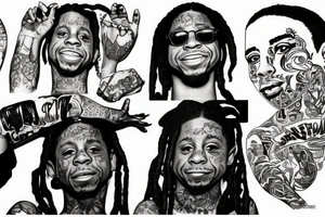 lil wayne in a bath tattoo idea