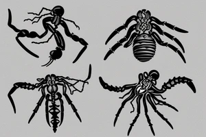 two scorpions with stingers making a heart tattoo idea