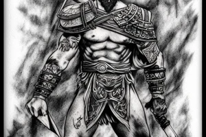 Norse mythology kratos god of war tattoo idea
