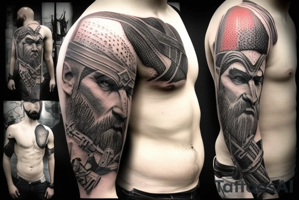 Norse mythology kratos god of war tattoo idea