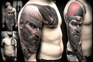 Norse mythology kratos god of war tattoo idea