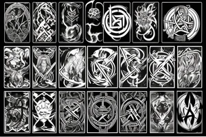 Norse mythology badass symbols tattoo idea