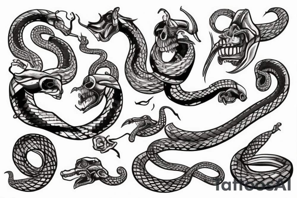 Viking snake tattoo idea